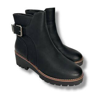 Aqua Black Heeled Boots
